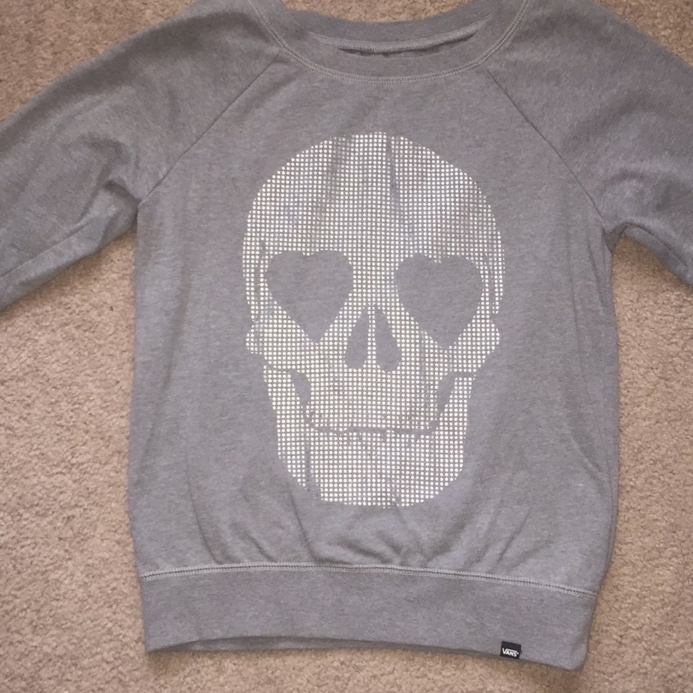 Vans grey skull sweatshirt. Women’s size small.